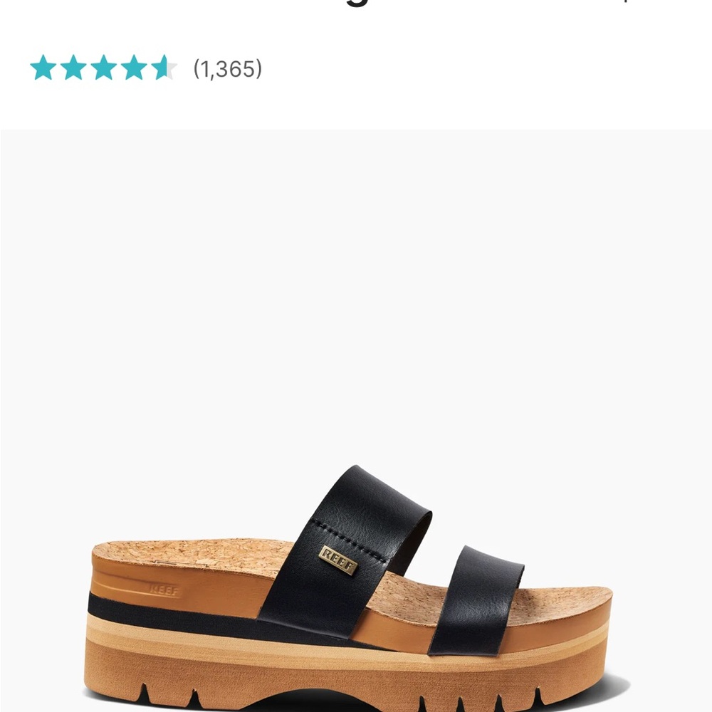 Reef Black Women's Platform Sandals